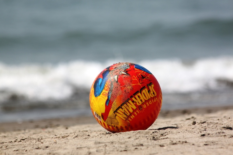 Ball on the Inani sea beach